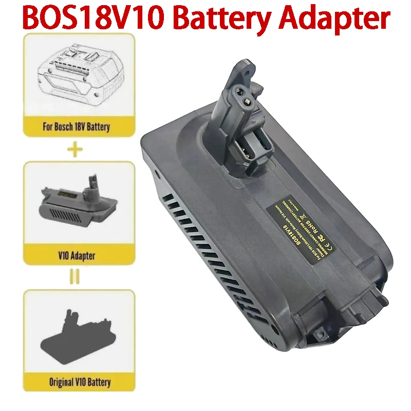 

For Bosch 18V Lithium Battery BOS18V10 Battery Adapter Convert To for Dyson V10 Battery, for V10 Series Cordless Vacuum Cleaners