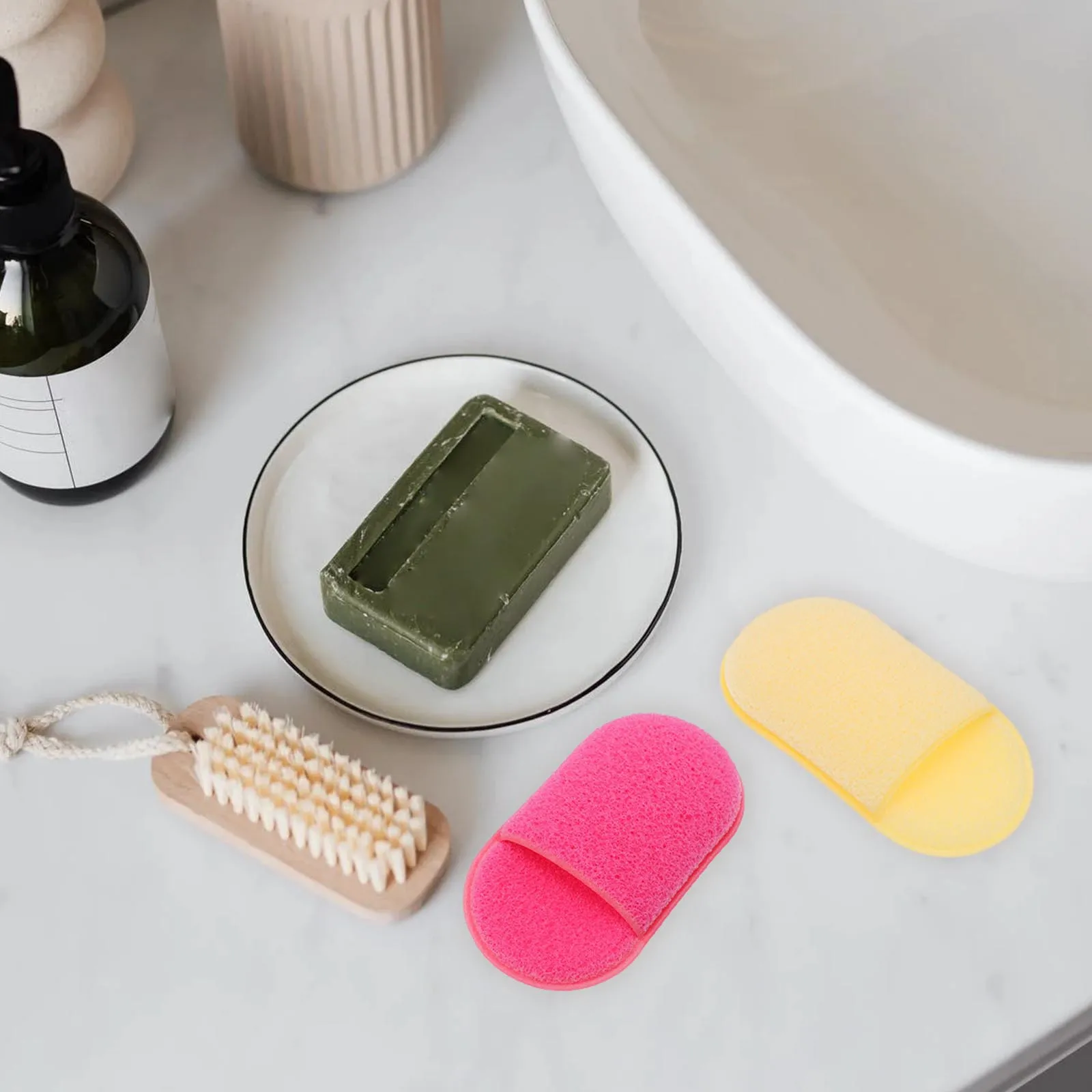 แผ่นกำจัดผงเครื่องสำอาง 6 ชิ้น วัสดุพรีเมียม ปลอดภัยต่อผิวหน้า ใช้ทำความสะอาดเครื่องสำอางทุกวัน แผ่นทำความสะอาดใบหน้า