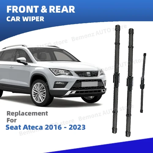 Imagen 1 del producto Escobillas de limpiaparabrisas delanteras y traseras LHD para Seat Ateca 2016 2017 2018 2019 2020 2021 2022 2023 accesorios de parabrisas 26 ""18"" 11""