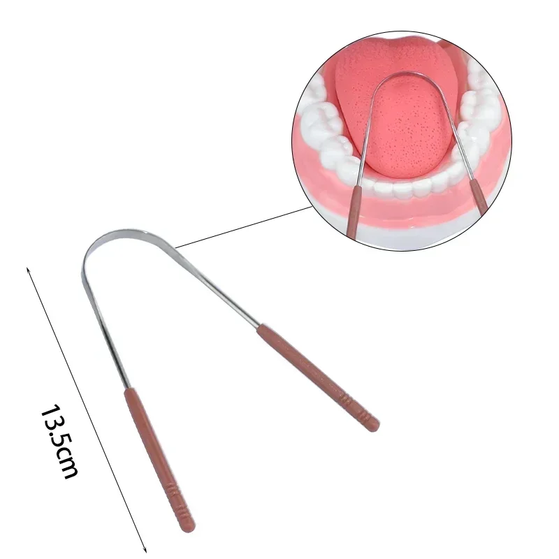 

1Pcs Tongue Scraper Cleaner Stainless Adults Eliminate Care Dental Cleaning Health Oral Hygiene Tools