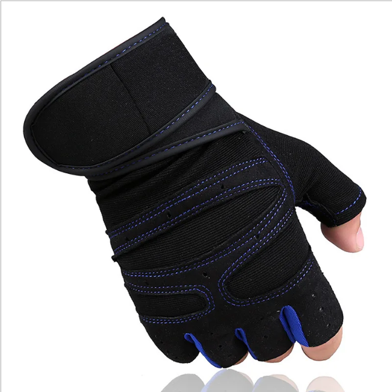 Cycling Gym Gloves Pink Wrist Support Non-Slip Elasticity Workout Gloves Sports Fingerless Gloves Woman Fitness Horizontal Bar