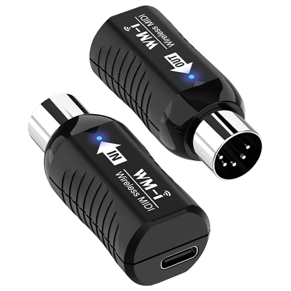 

Wireless MIDI Adapter Plug and Play Support Mini Wireless Transmission MIDI System for Digital Piano Keyboard To MIDI Devices