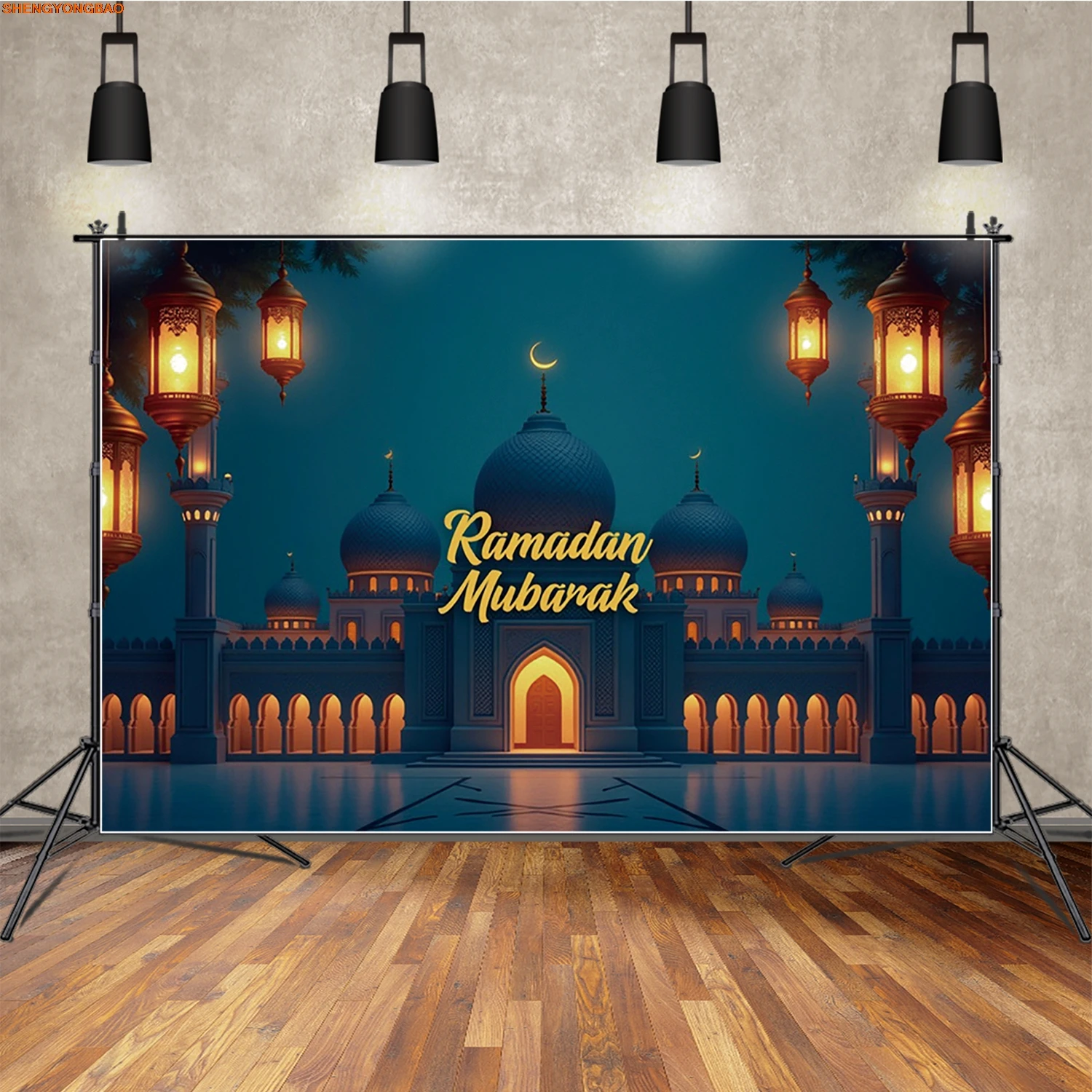 

Ramadan Decoration Photography Backdrop Lantern Islamic Believer Eid Mubarak Photocall Background Banner Studio