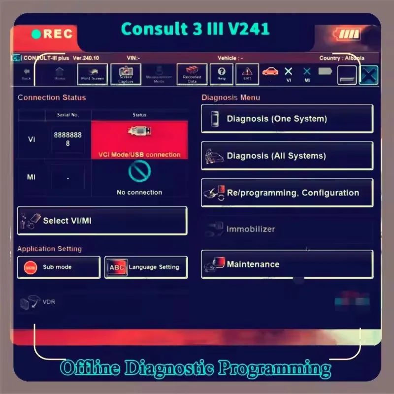 

Car Software Diagnostic 226 Offline Programming Consult 3 Ⅲ Plus V241