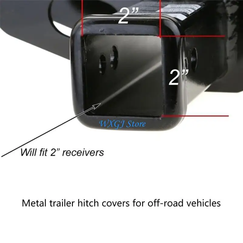

37JE Dustproof Hitch Cover Fits 2in Receivers Universal Trailer Anti Theft Hitch Cover Easy Installation Trailer Accessory
