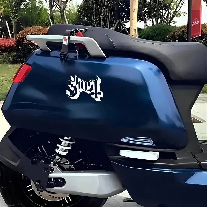 Edgy Gothic Ghost Lettering Stickers Waterproof Decals For Car Window Laptop Instrument Case Exterior Decor