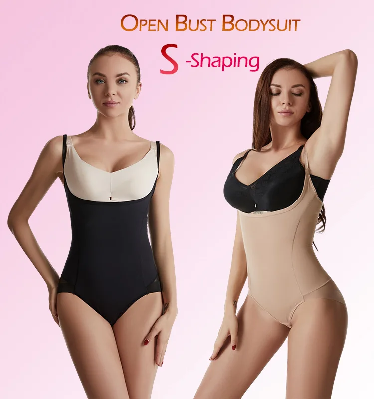 Shapewear bodysuit abdomen corset chest care slimmer adjustable suspenders open crotch version of the underwear