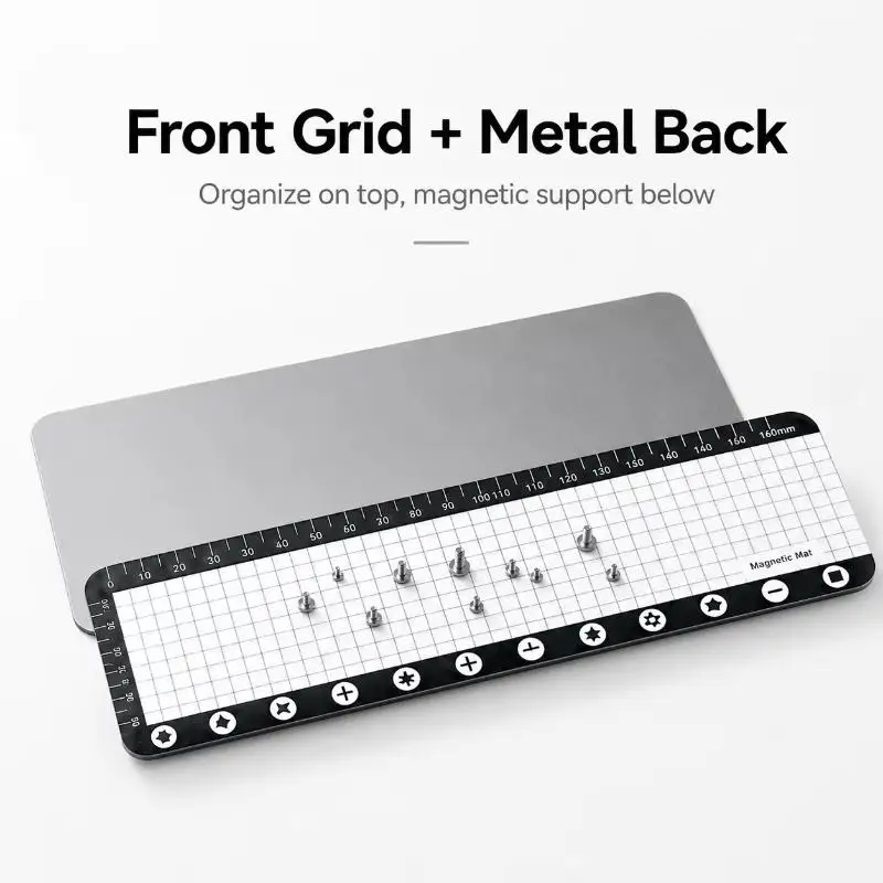 Magnetic Silicone Repair Work Mat Non-Slip Screw Storage Pad Scratch Proof for Phone Tablet Laptop Teardown Tasks