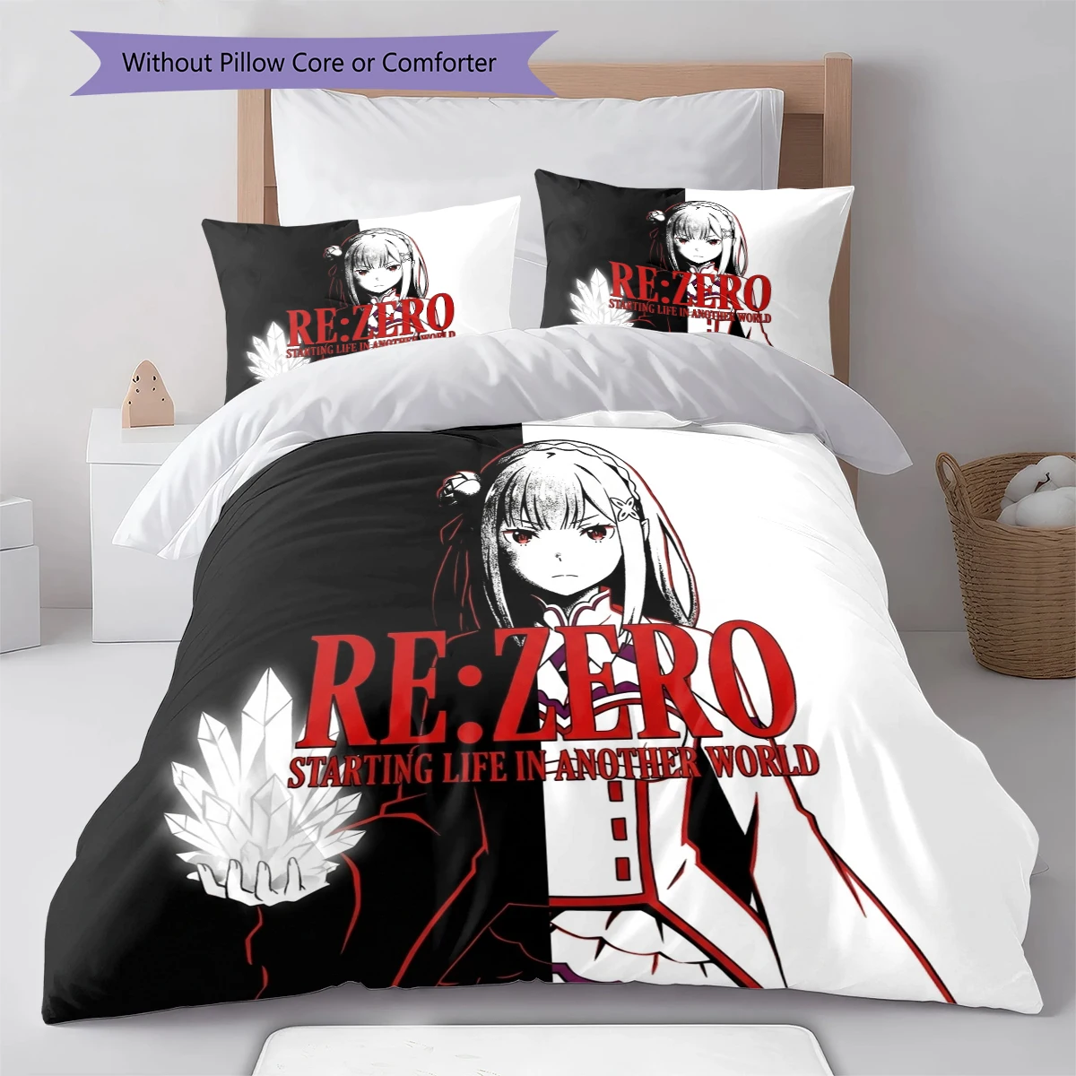 Re Zero Soft Duvet Cover Comfortable, Children Bedding Set Gift, Extra Large  Various Sizes -HE45