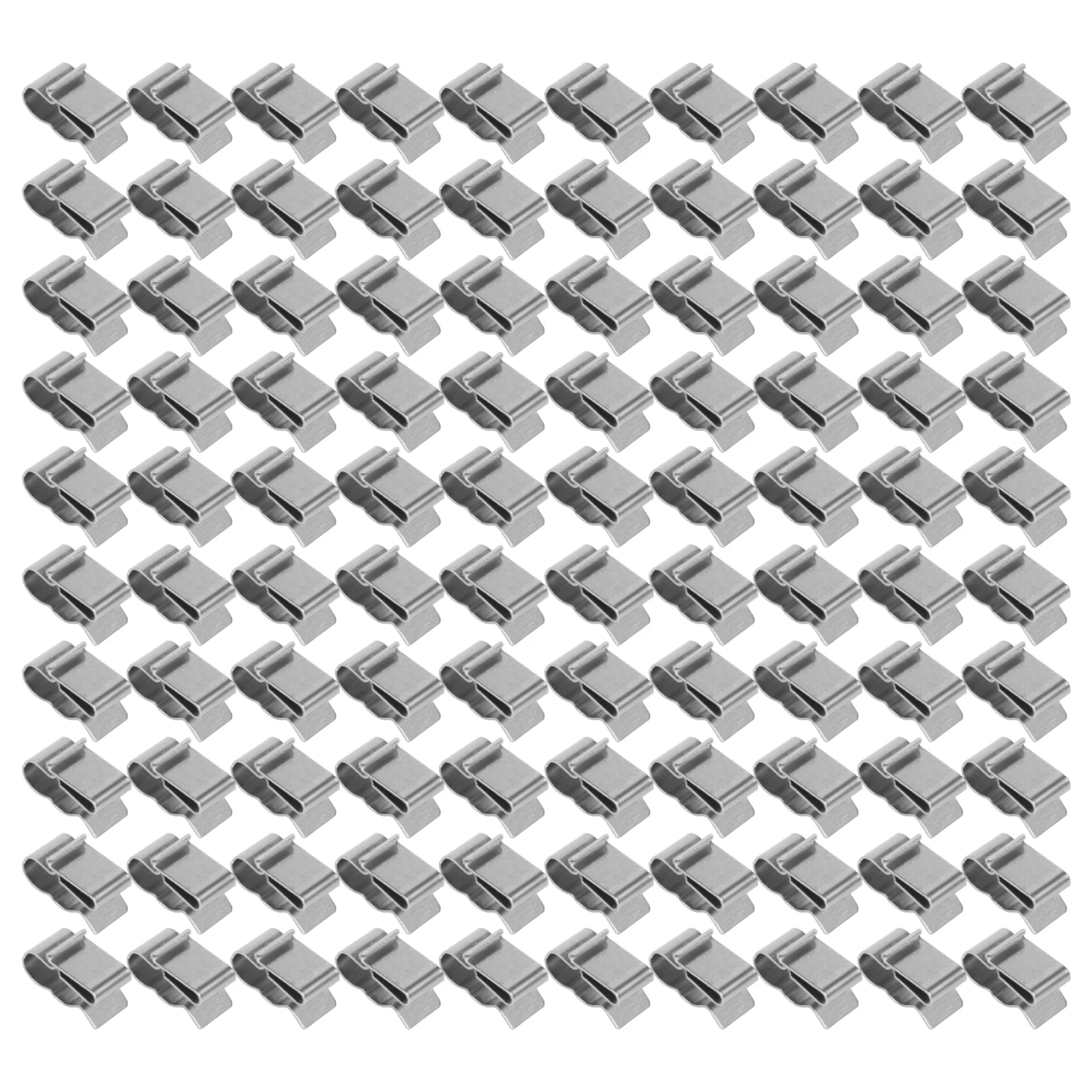 100pcs Solar Panel Wire Clips Stainless Steel Photovoltaic 2-Wire Clip Solar Stainless Steel Cable Fishing Boats Wire Clip Set