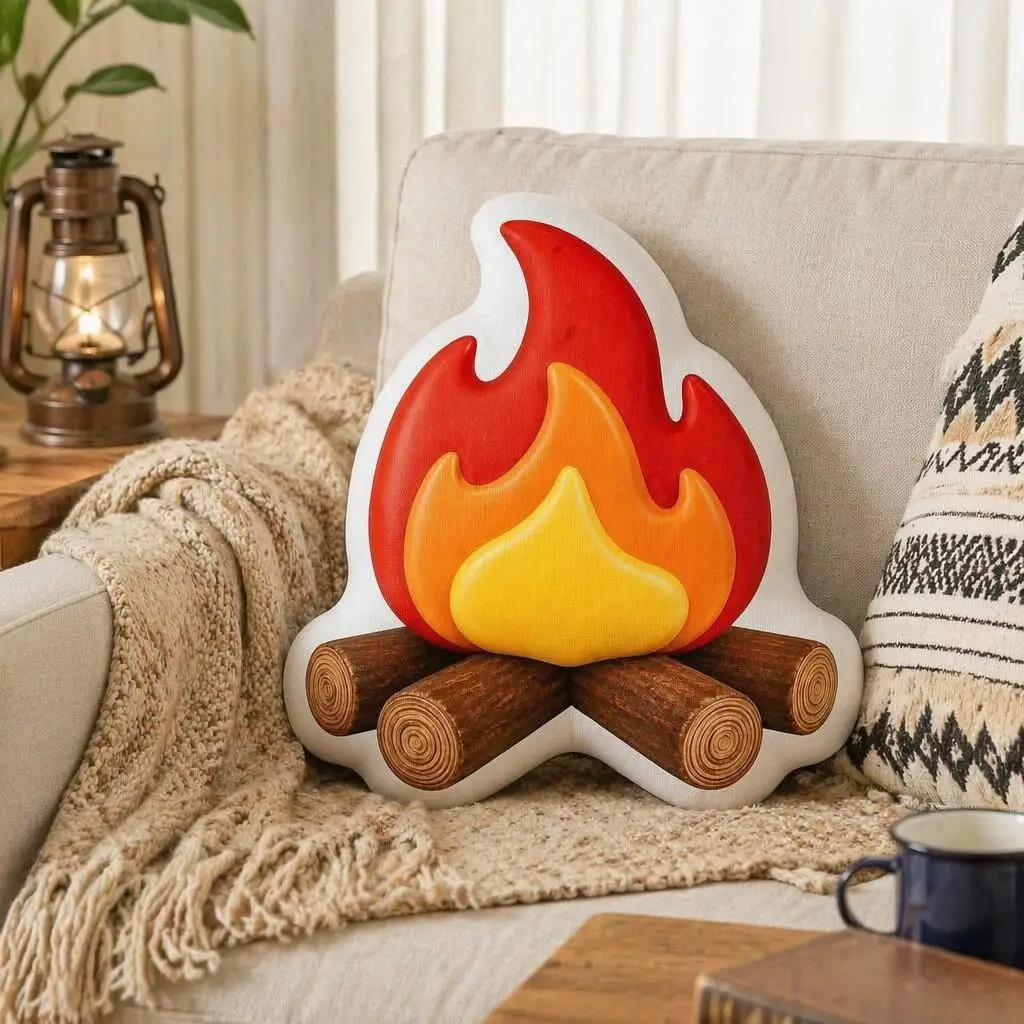 Fake Fire Firewood Plush Pillow Cushion Irregular Stuffed Throw Pillow Home Decor Gift Sofa Bed Children's Bedroom Gifts