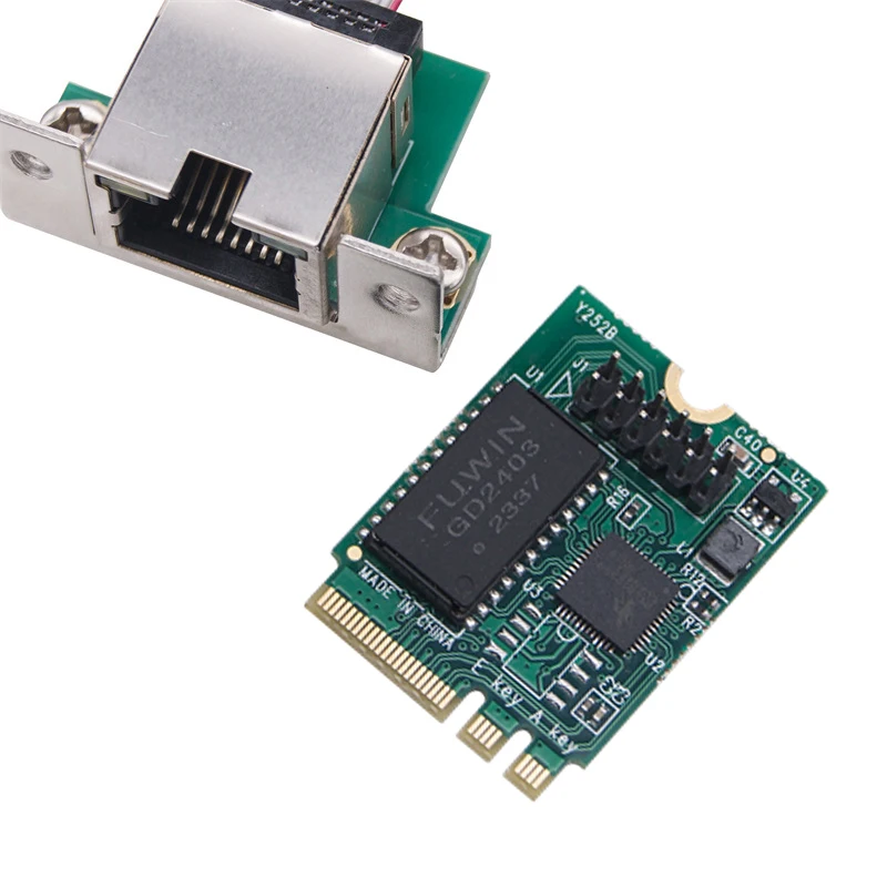 2.5G M.2 A+E To COM Port Gigabit Ethernet Card 10/100/1000Mbps M.2 A+E KEY Ethernet LAN Card Network Card Ethernet Network Card