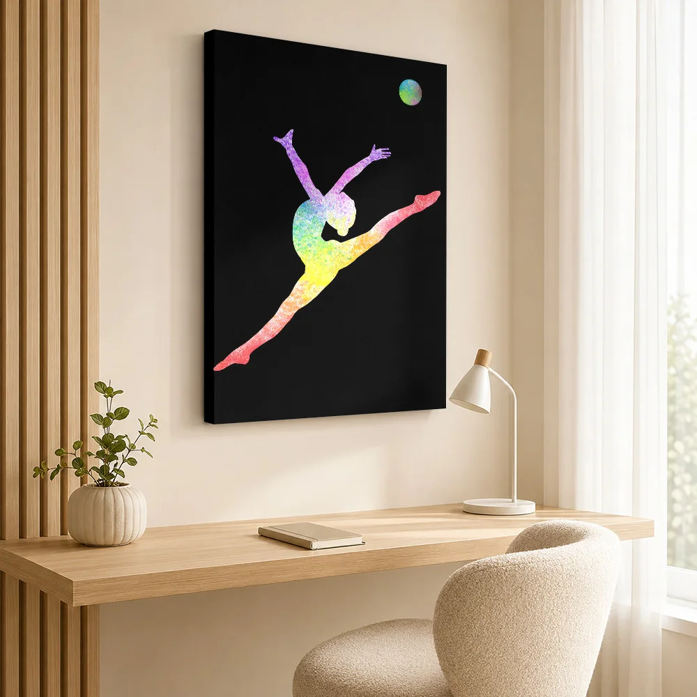 Rhythmic Gymnastics Framed Canvas Poster Custom Modern Aesthetic Wall Paintings Decoration for Bedroom Ready to Hang Home Gift