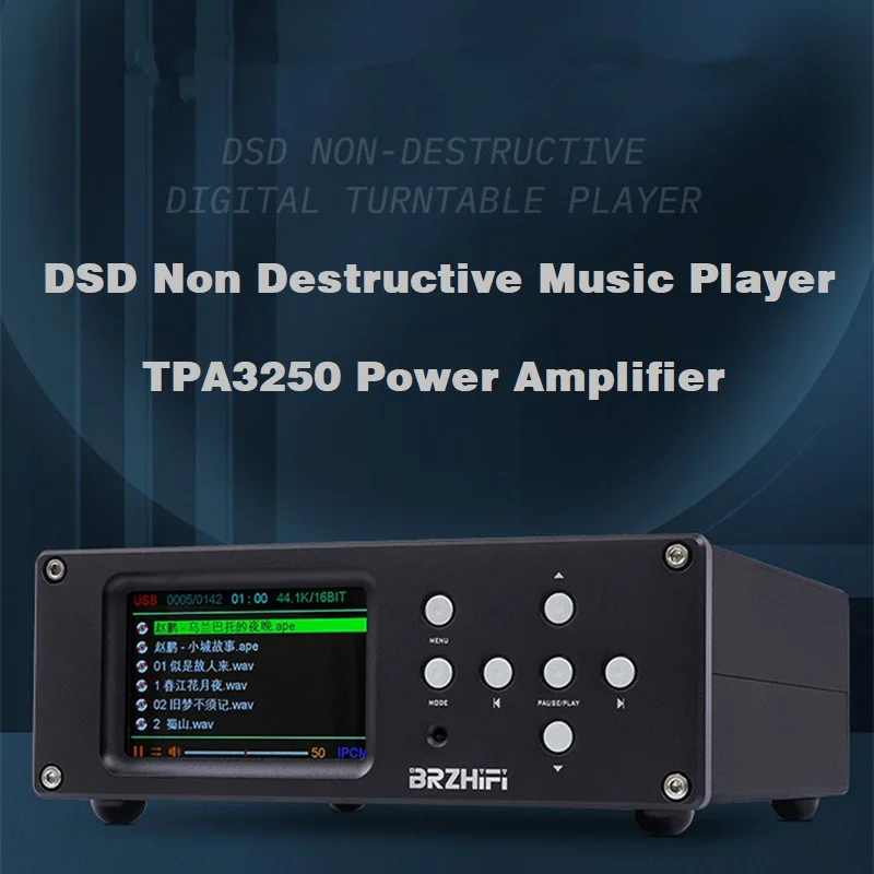 TPA3250 HiFi Stereo 130Wx2 Digital Amplifier DSD Non-Destructive Music Player ES9038 Hard Decoding