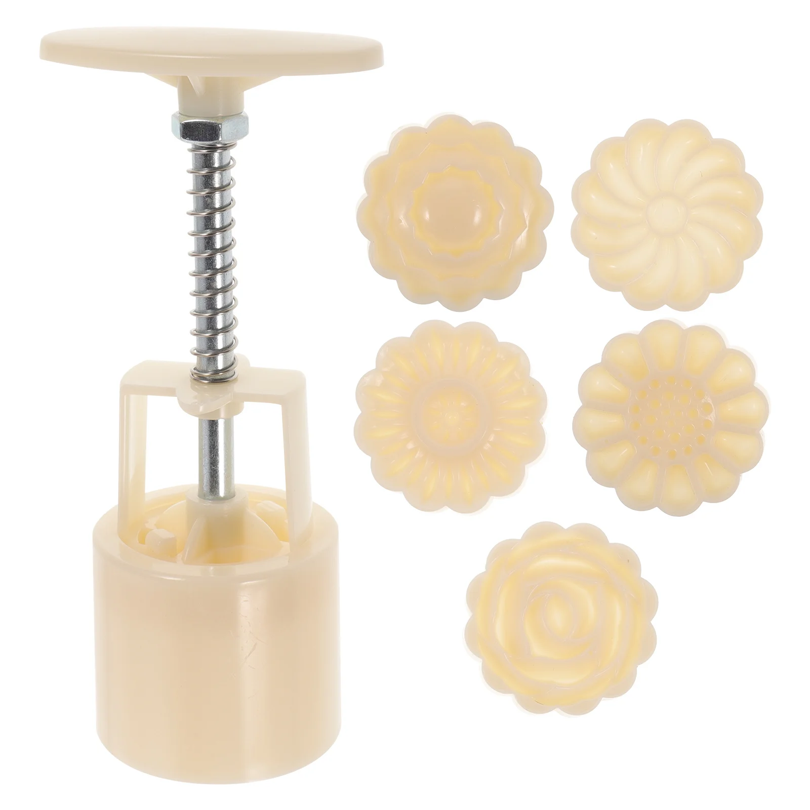 

1Set 50G 3D DIY Silicone Mold for Mooncake Cake Fondant Hand Pressed Baking Tool Kitchen Cooking Accessory Mooncake Mold