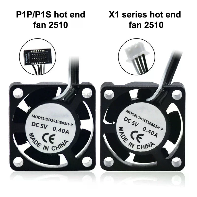 

2510 Fan For Bambu Lab X1/P1 Hotend Cooling Fan With Cable Rapid Cooling Fan For Bambu X1C P1S P1P 3D Printer Accessories