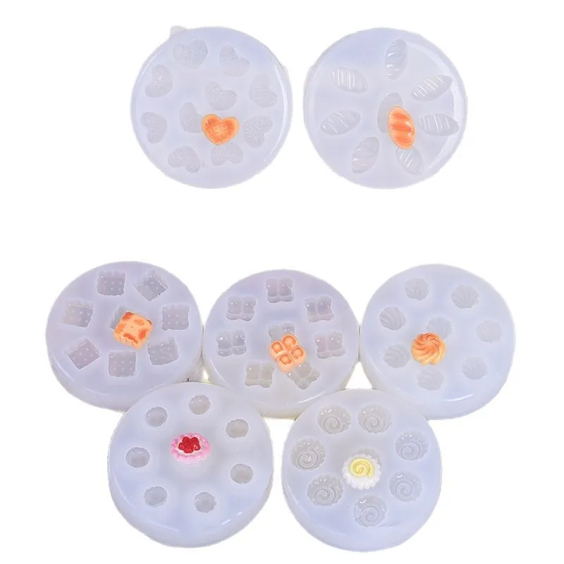 Mini Bread Cake Series Ornament Silicone Mould DIY Fondant Cake Baking Mold B53