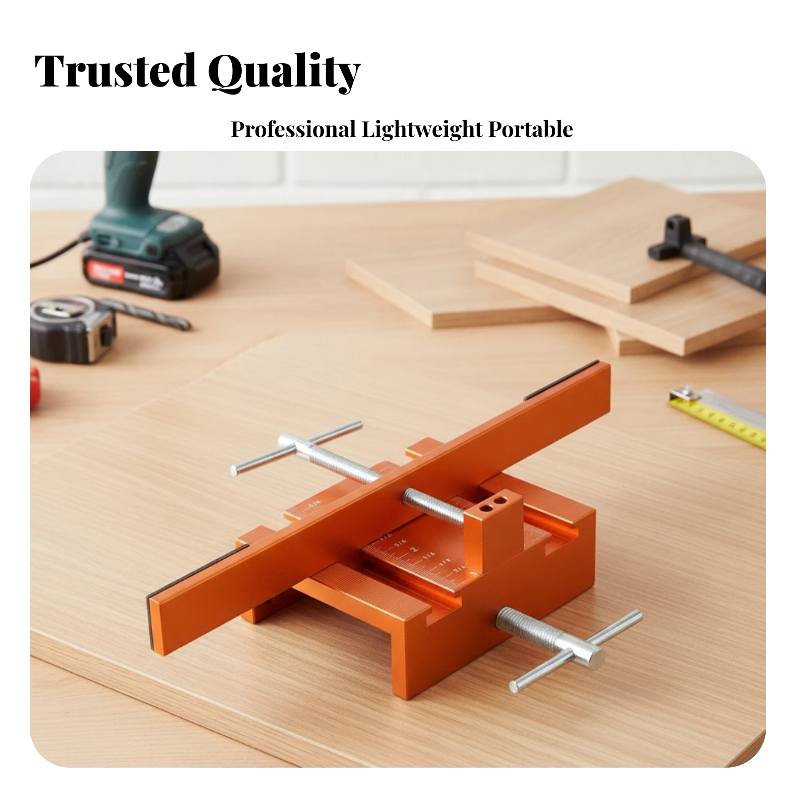 Cabinet Door Drilling Jig Adjustable Cabinet Door Alignment Jig Padded Ends Scratch Resistant Pads