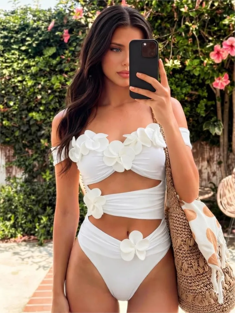 New High Waist Sexy Swimsuit Women Summer Bathing Suit Bikini Set Sleeveless Swimwear Women Beach Swimming Suit For Female