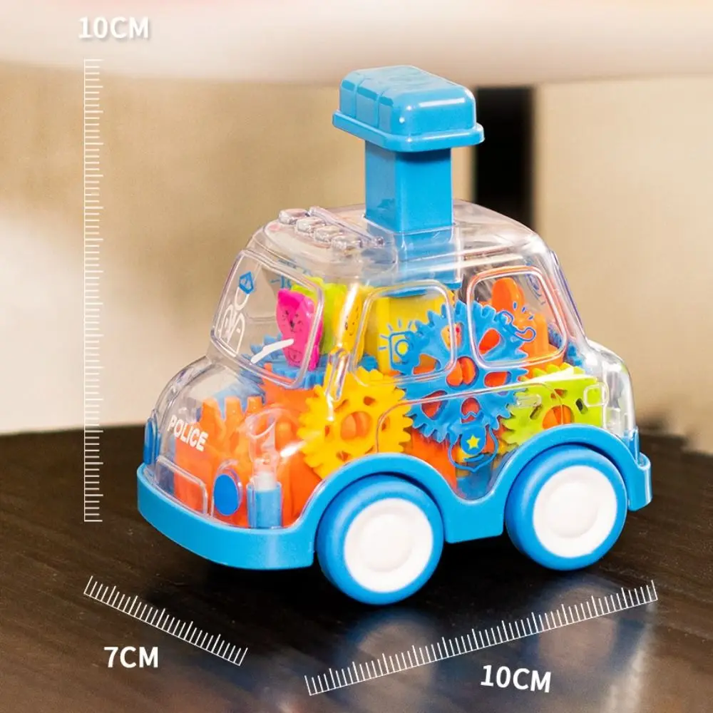กดเกียร์รถดึงกลับเด็กสัตว์รถโปร่งใสไฟฟ้าของเล่นการ์ตูนไฟ LED เด็ก Inertial รถเด็กวัยหัดเดิน