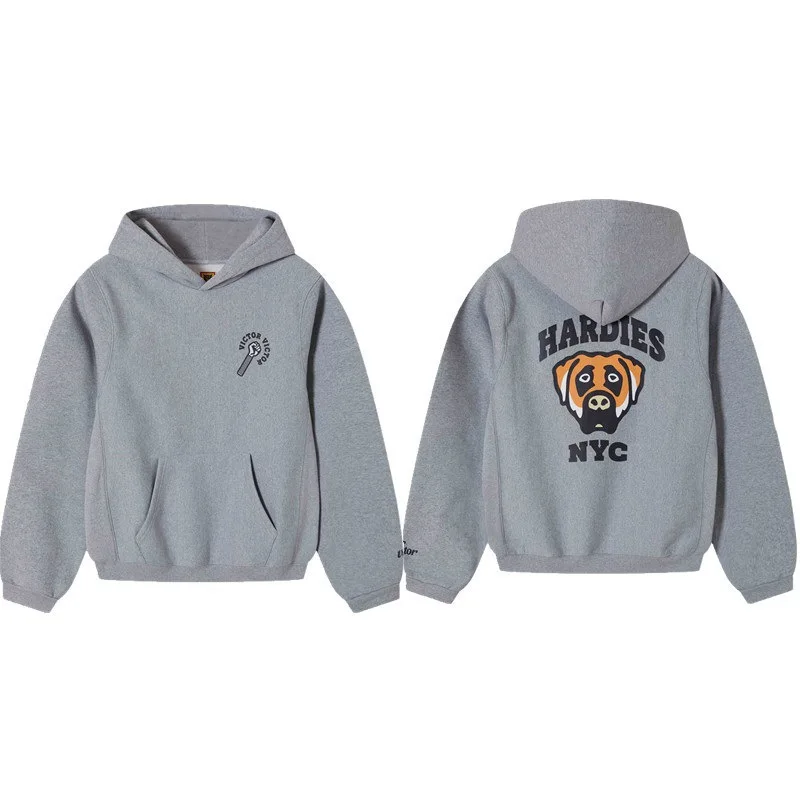 

2025 Humanmade Unisex Couple Classic Love Print Retro American Loose Soft Casual Pullover Hoodie