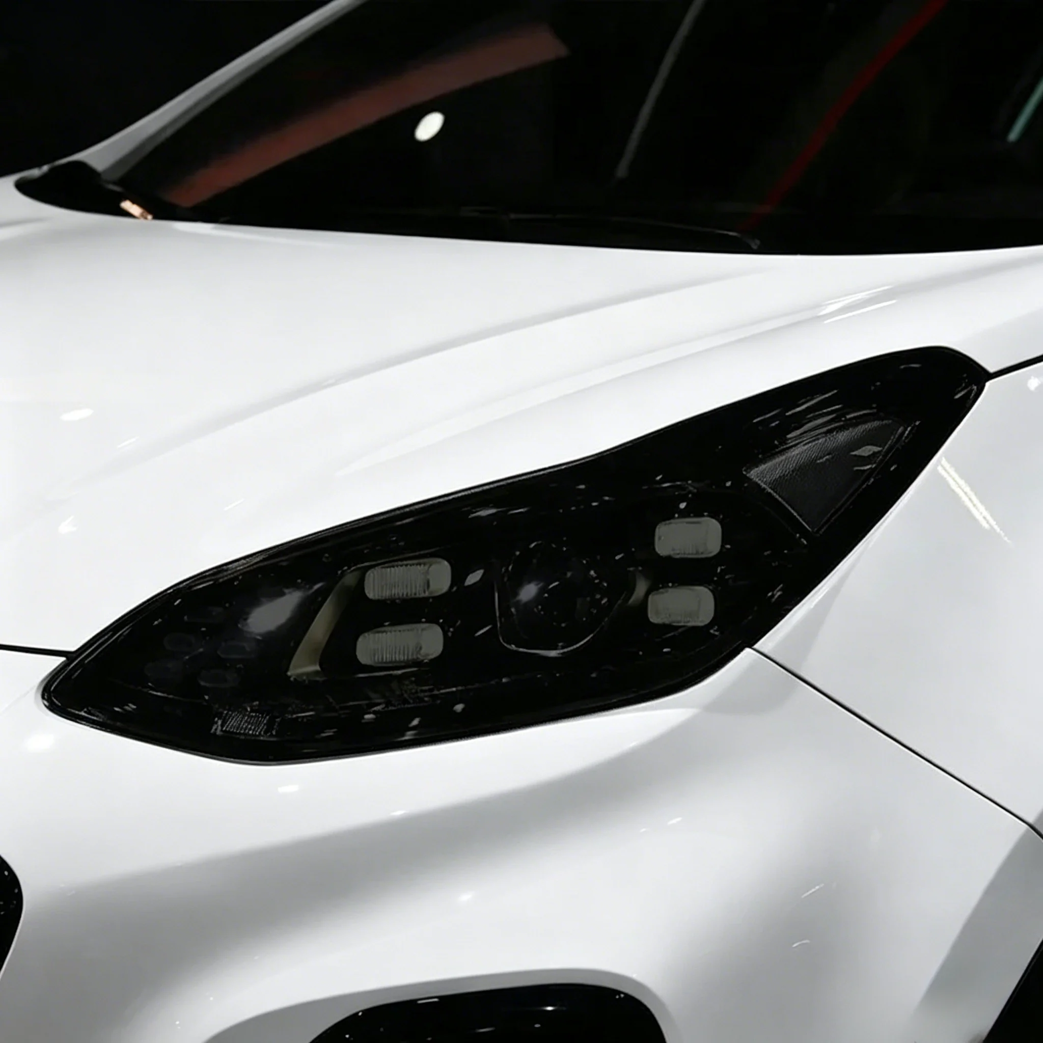 Für Kia Sportage 2015-2019 Scheinwerfer TPU Schutzfolie Transparente Schwarze Getönte Anpassungsfolie Scheinwerfer PPF Aufkleber – Detail 2