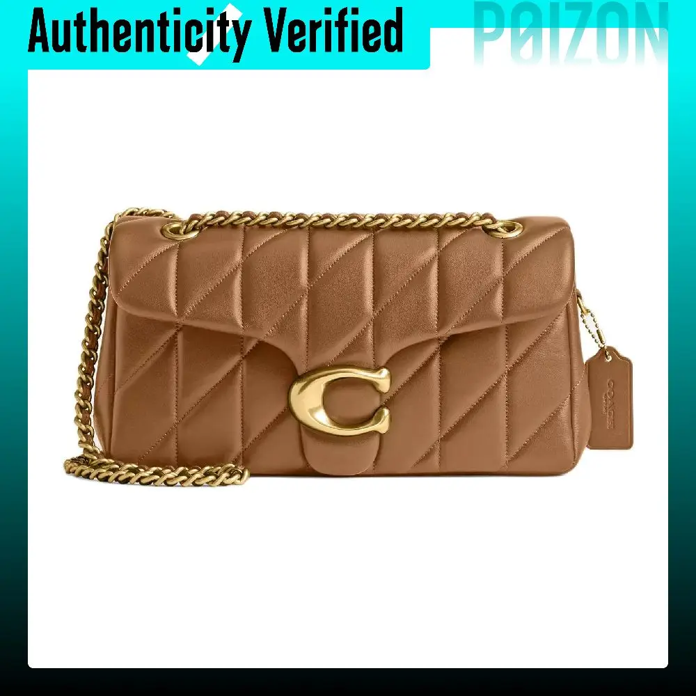 COACH Tabby Nappa Leather Crossbody Bag, Shoulder Bag Medium Women's Honey Brown CP150-B4T7J