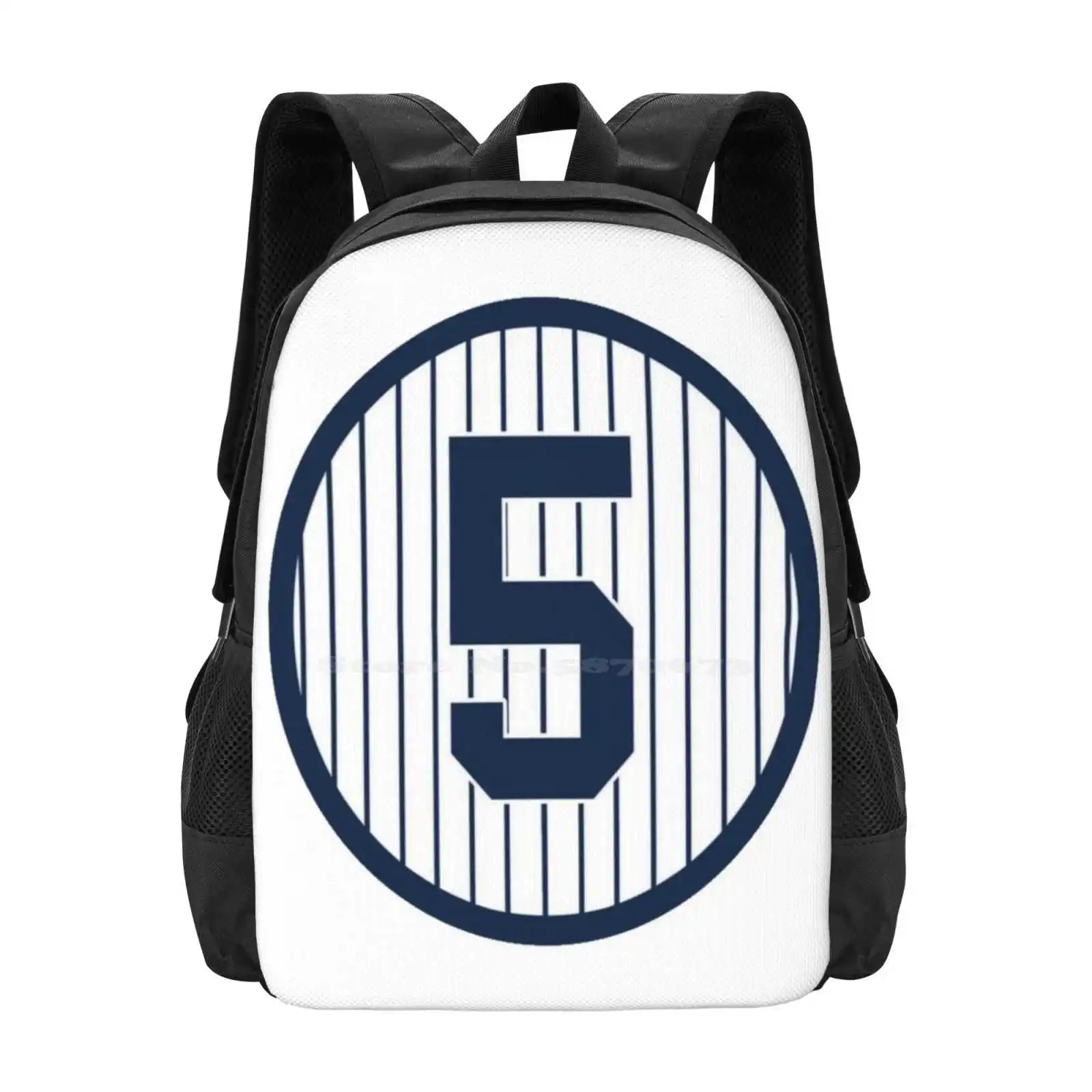 Joe Dimaggio-New York-#5 Large Capacity School Backpack Laptop Bags Retired Numbers Number 5 Joe Dimaggio Joltin Joe Jolting