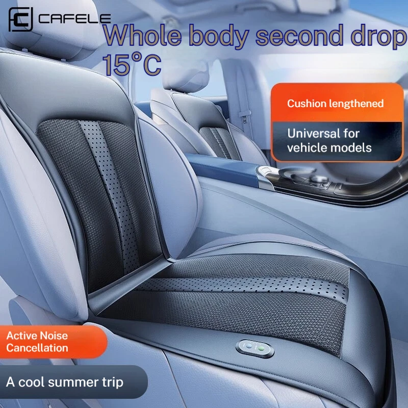 

Car Seat Cushion for Summer - Ventilated, Breathable, In-Car Seat Pad - Universal Single Seat, Cool Air & Heat Dissipation