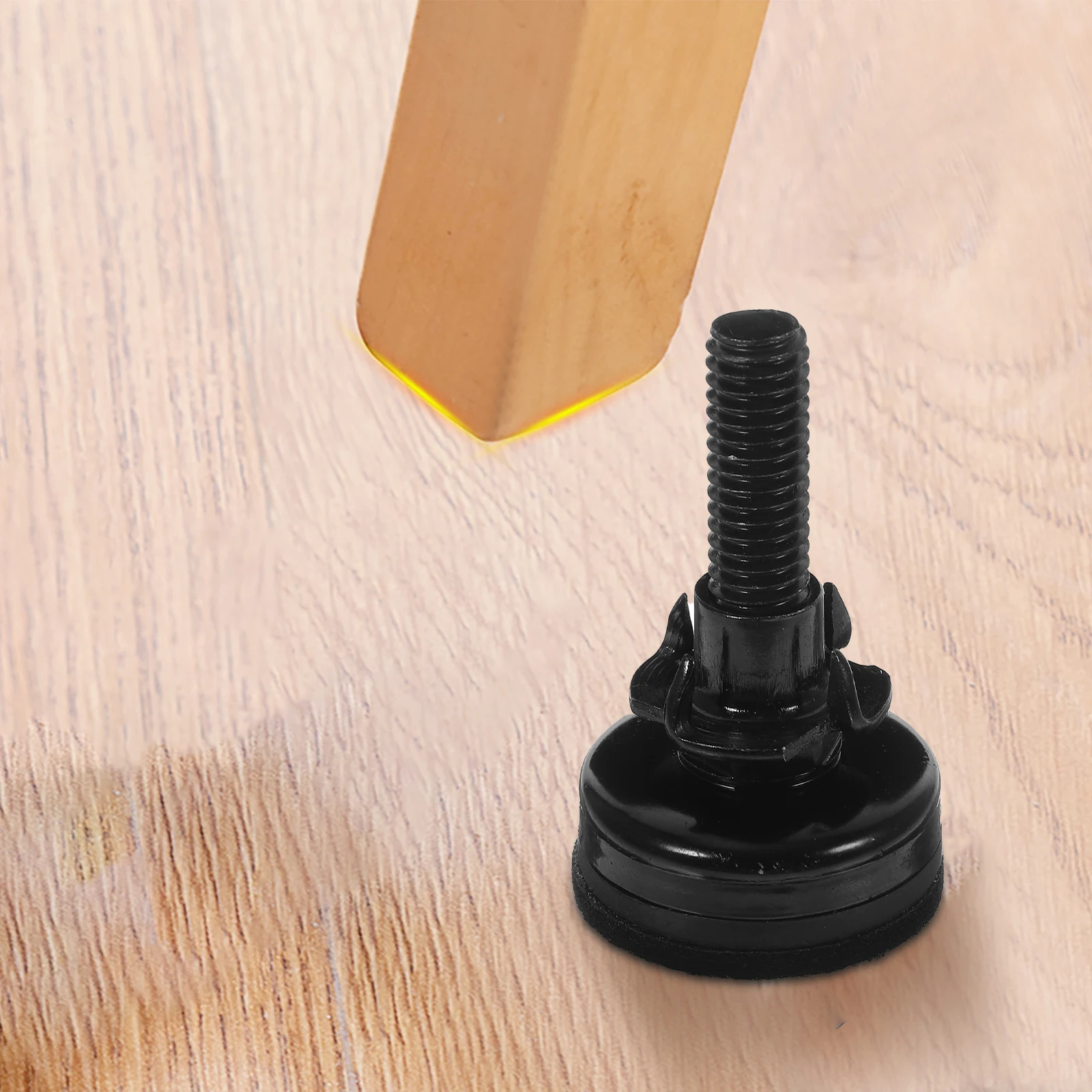

4 Sets niture Leveling Feet Black PP Base Felt Pads for Table Chair Cabinet Adjustable Height Screw on Hardwood Floors Sturdy