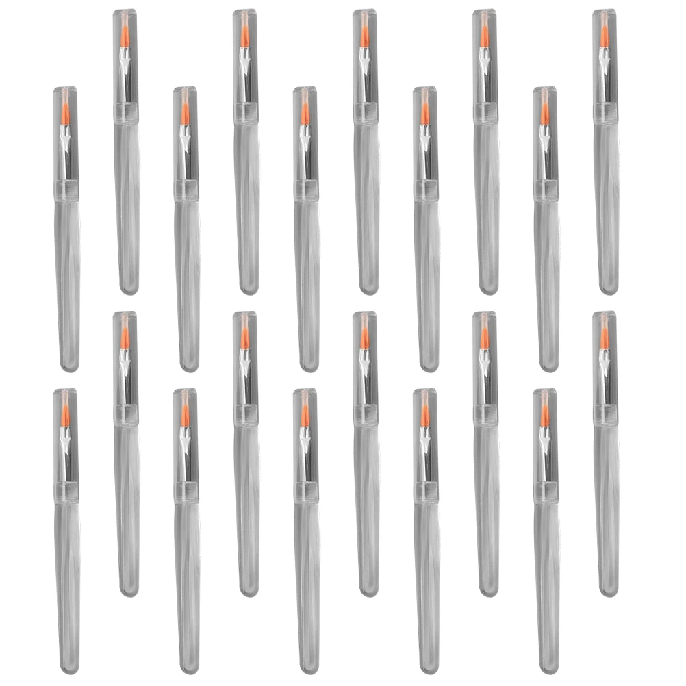 20 pçs fibra sintética bálsamo labial batom escova aplicador ferramenta de maquiagem para lábios escova labial aplicador de batom