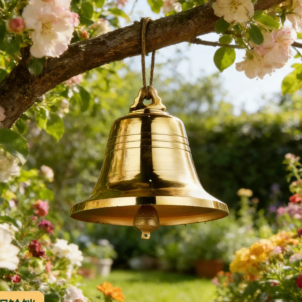 1pc Brass Bell Pendants 5/6/7Inch Wind Bell Hanging Decoration Jingle Bells For Festival Party Garden Home Decor Wind Chimes