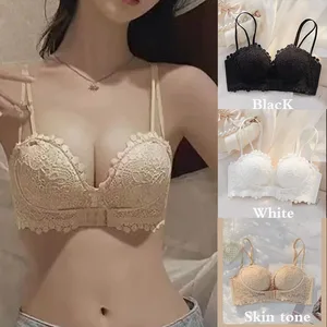 1 قطعة مثير الظهر لا الصلب الدائري الملابس الداخلية النساء الثدي الصغير جمع الثدي كبير تظهر حمالة صدر صغيرة أسود / لون البشرة / أبيض أعلى 8 مبيعات صغيرة للثدي الملابس الداخلية المثيرة - رقم 1