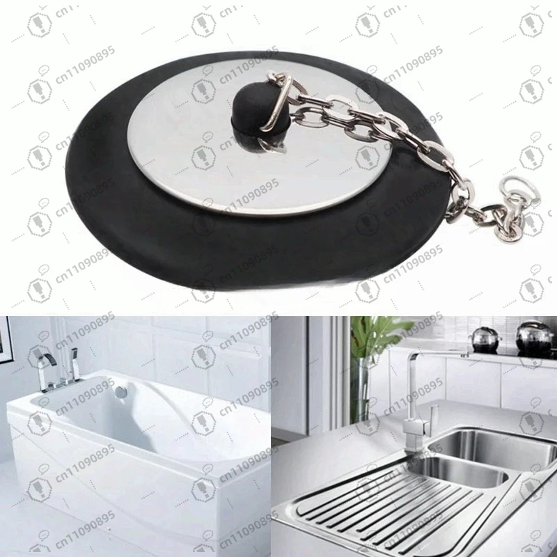 

Kitchen Sink Drain Plug Rubber Sink Strainer Stopper Bathroom Tube Sink Drain Stainless Steel