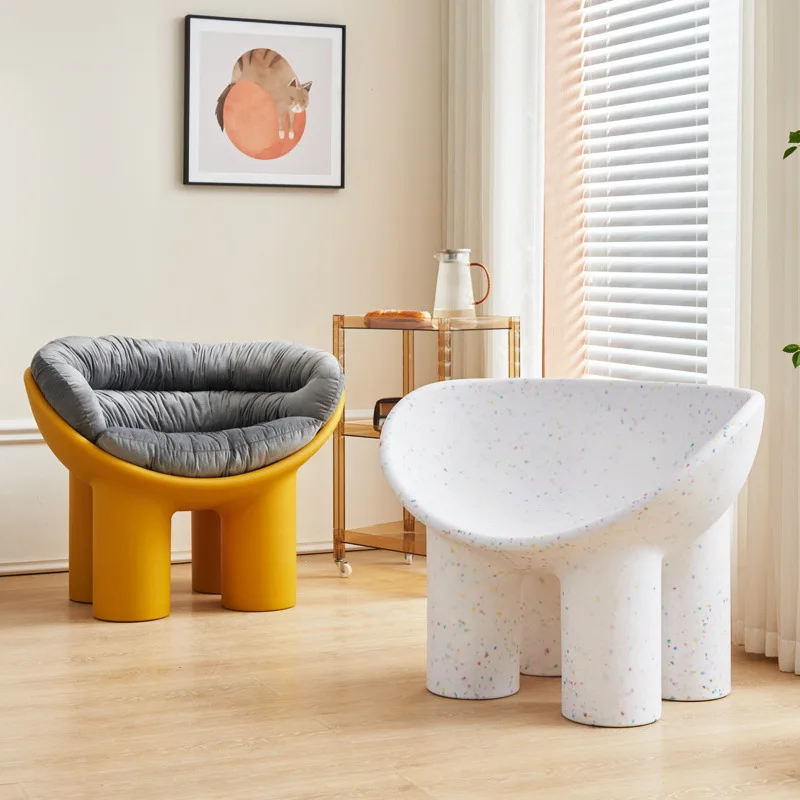 AOLIVIYA Lazy Sofa Single Loveseat 2 Seater Sofa Bed Hotel Reception Sofa Elephant Leg Cafe Stool