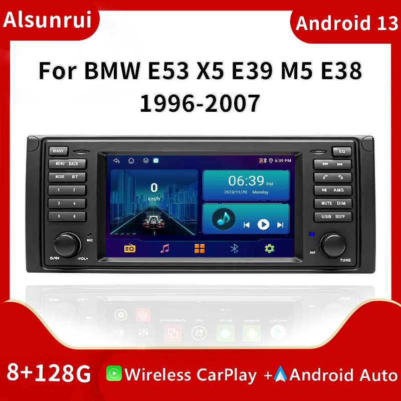 

Carplay8 Core AutoRadio 2 din Android 13 For BMW X5 11 E53 E39 M5 1996-2003 Multimedia Stereo GPS Navigation Audio Head Unit 4GB