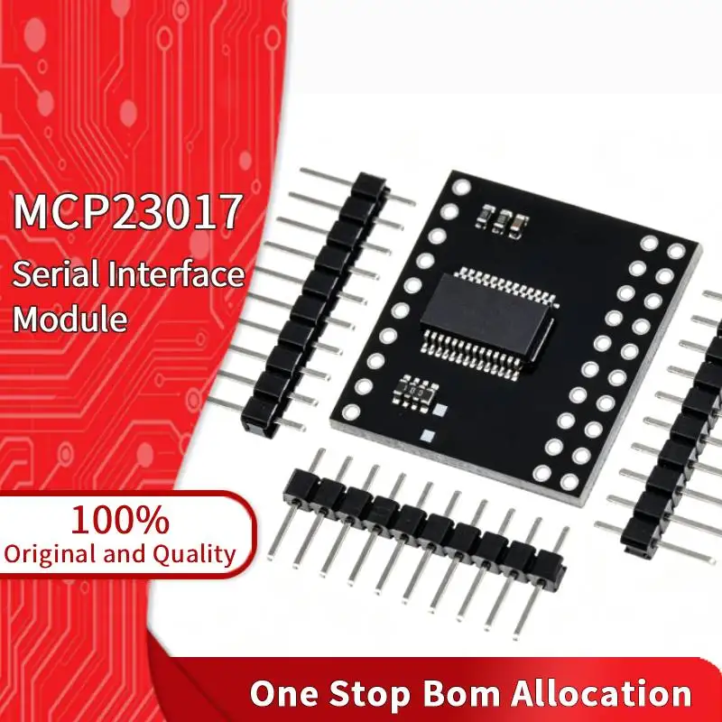 MCP23017 IIC I2C I/O Expander Module Bidirectional 16 bit GPIO Port For Arduino DIY Relay Control 10MHz Serial Interface Module