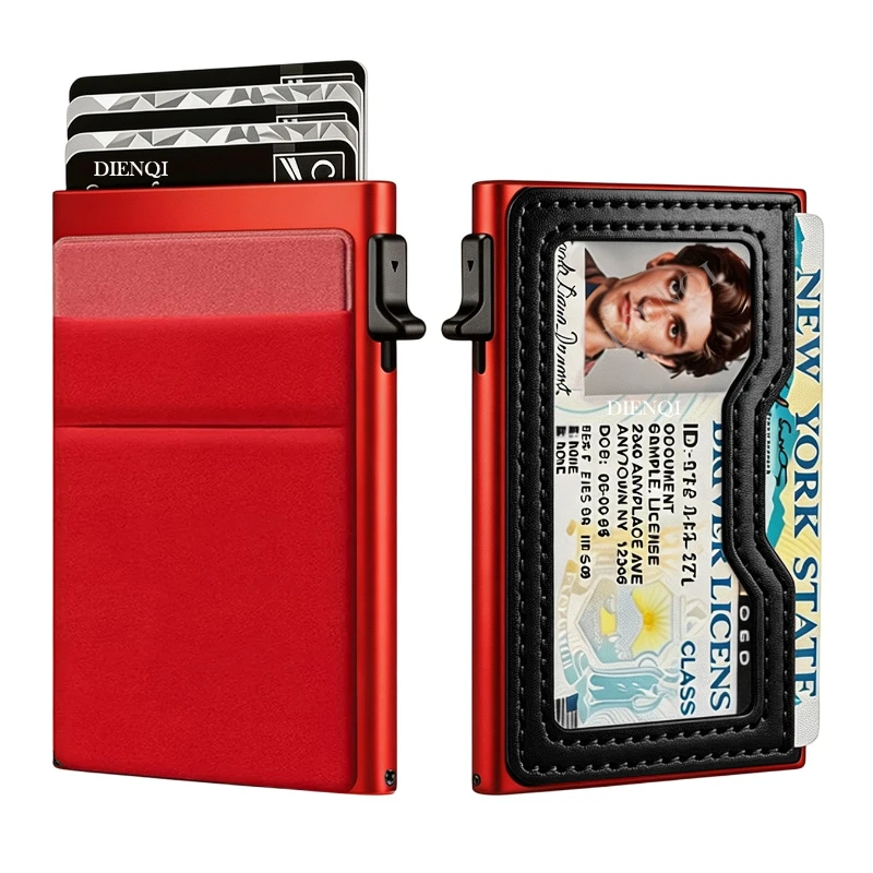 Card Holders Luxury Purses Anti Rfid Blocking Protected Id Card Holder Case Leather Card Holder for Women Thin Slim Smart Wallet