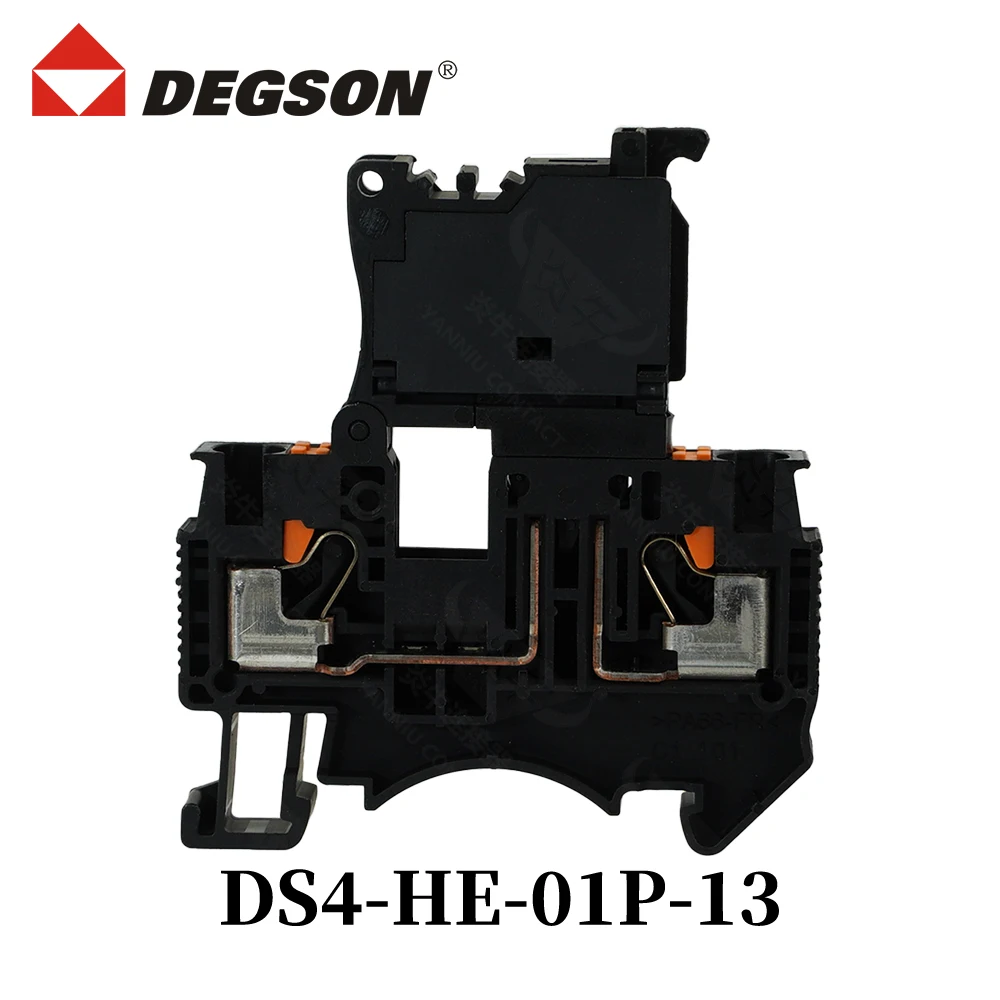 10Pcs DEGSON DS4-HE-01P-13-00ZH Din rail terminal blocks Screw Terminal Block DS4-HE  Lead 7439-92-1 Phoenix  Contact 6.3A 400V