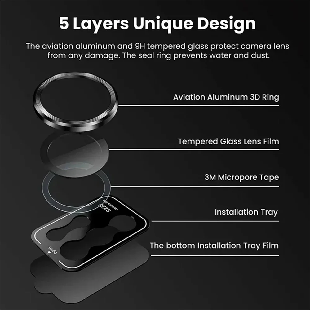 Metal Camera Lens Protector Glass For Samsung S25 S24 S23 S22 Ultra Plus Full Cover Leng Protection For Samsung S25 Ultra Glaas