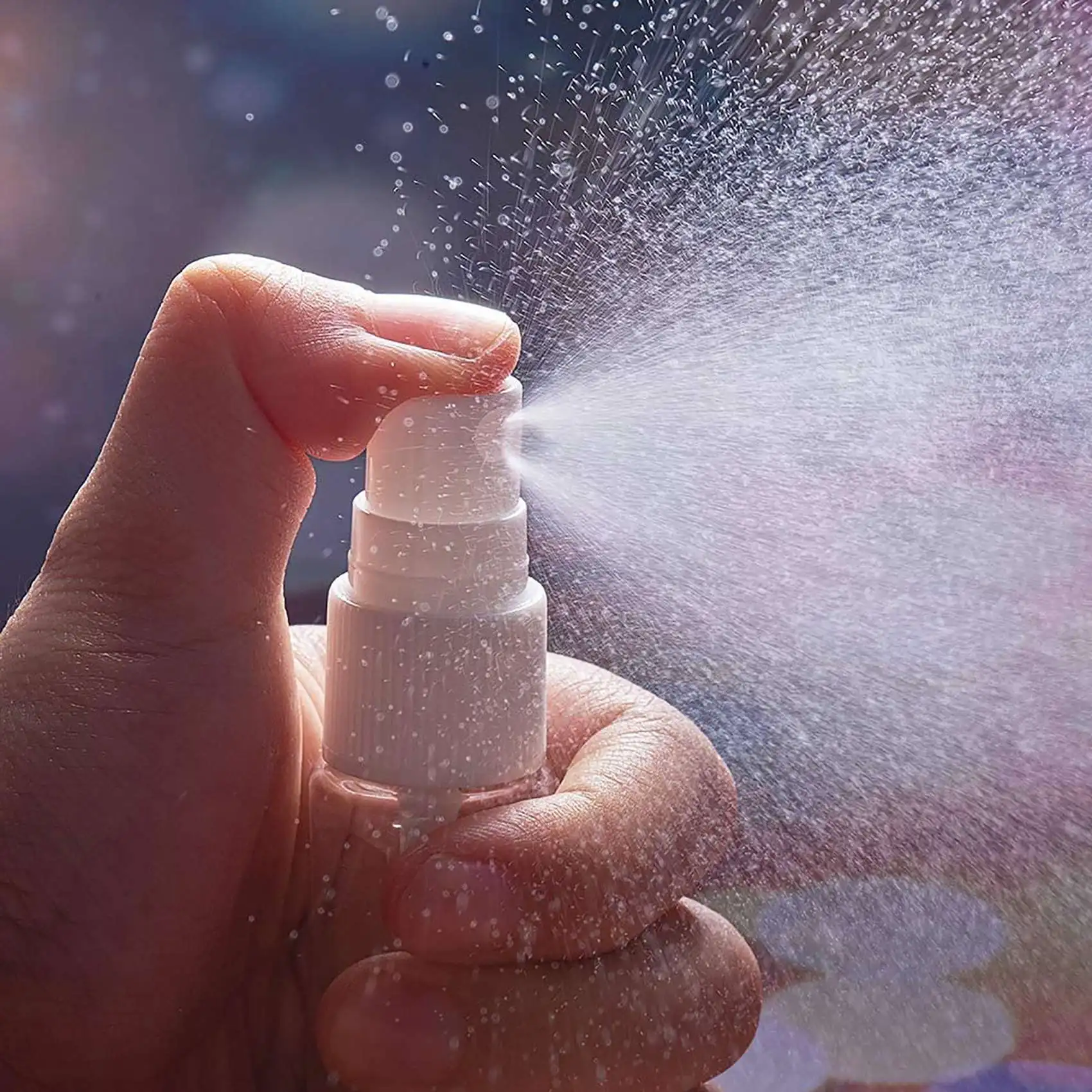 A47U 5 قطع عطر بلاستيكي شفاف للتجميل زجاجة رذاذ فارغة زجاجة سفر صغيرة مع زجاجة رذاذ دقيقة 20 مل