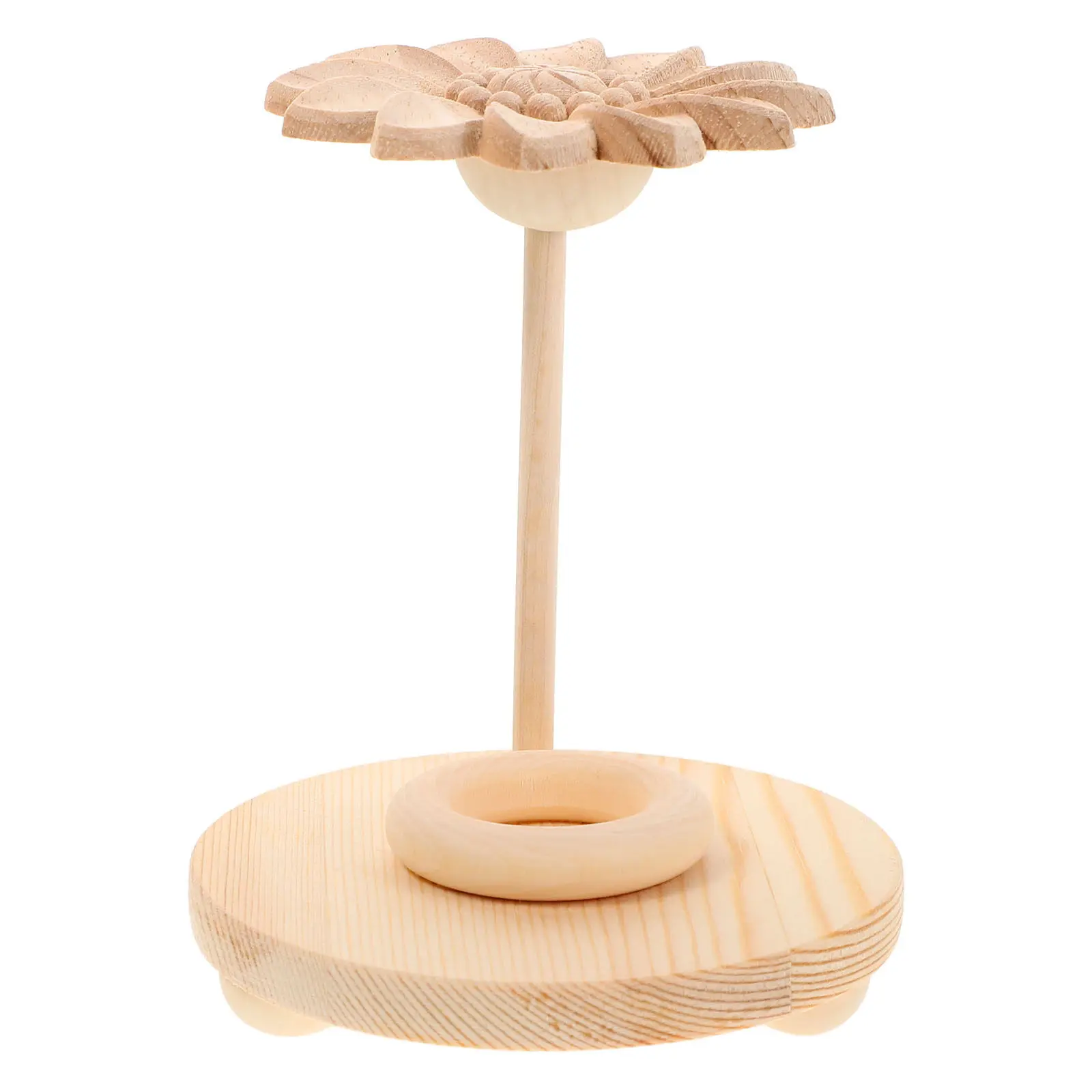 Lotus Wood 2-in-1 Essential Oil Diffuser and Holder Stand for Aromatherapy Natural Wooden Flower Diffuser for Beauty Salon Thai
