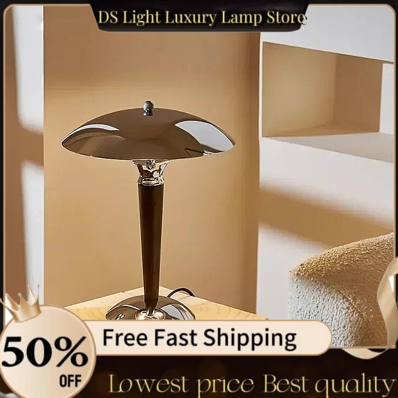 

Solid Wood Antique Led Floor Lamp Living Room Sofa Atmosphere Light Retro High-end Luxury Homestay Bedroom Study table Lighting