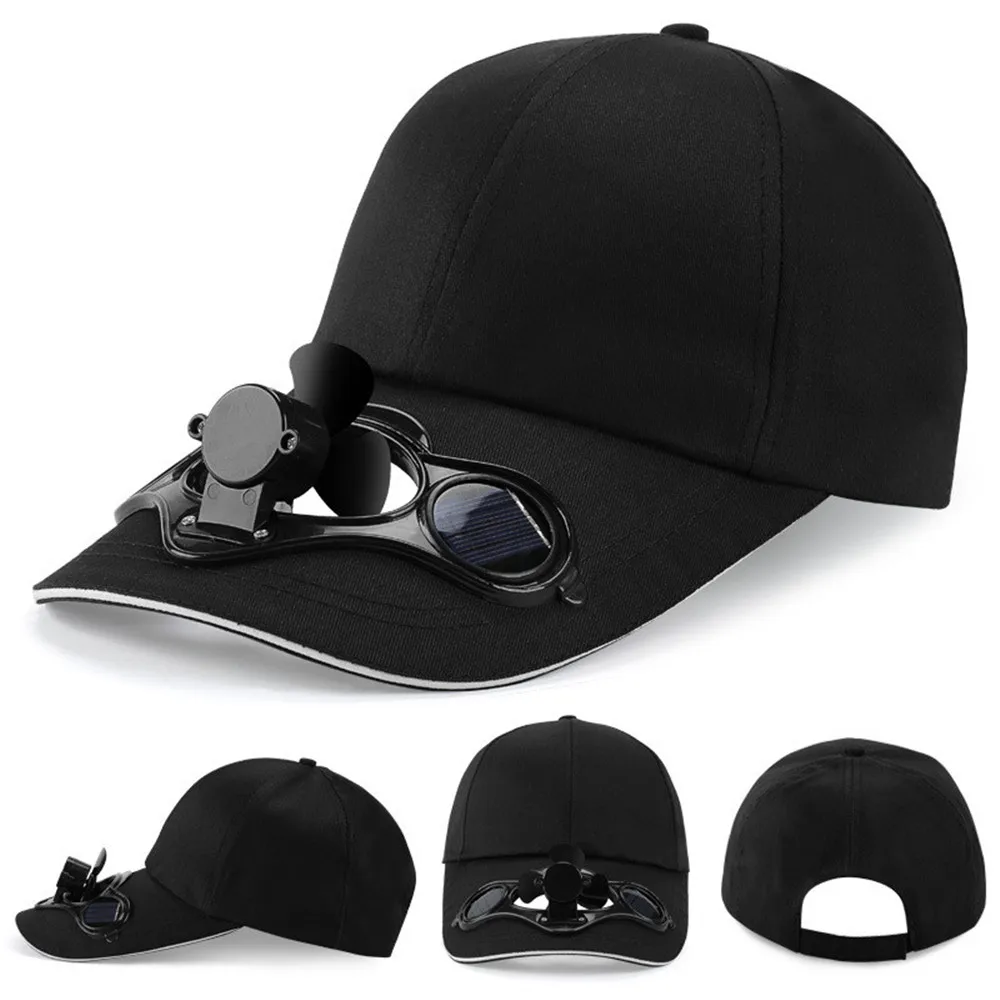 Women Men Outdoor Quick-drying Solar Cooling Fan Baseball Hat Sport Cap Travel Hat Sun Visor