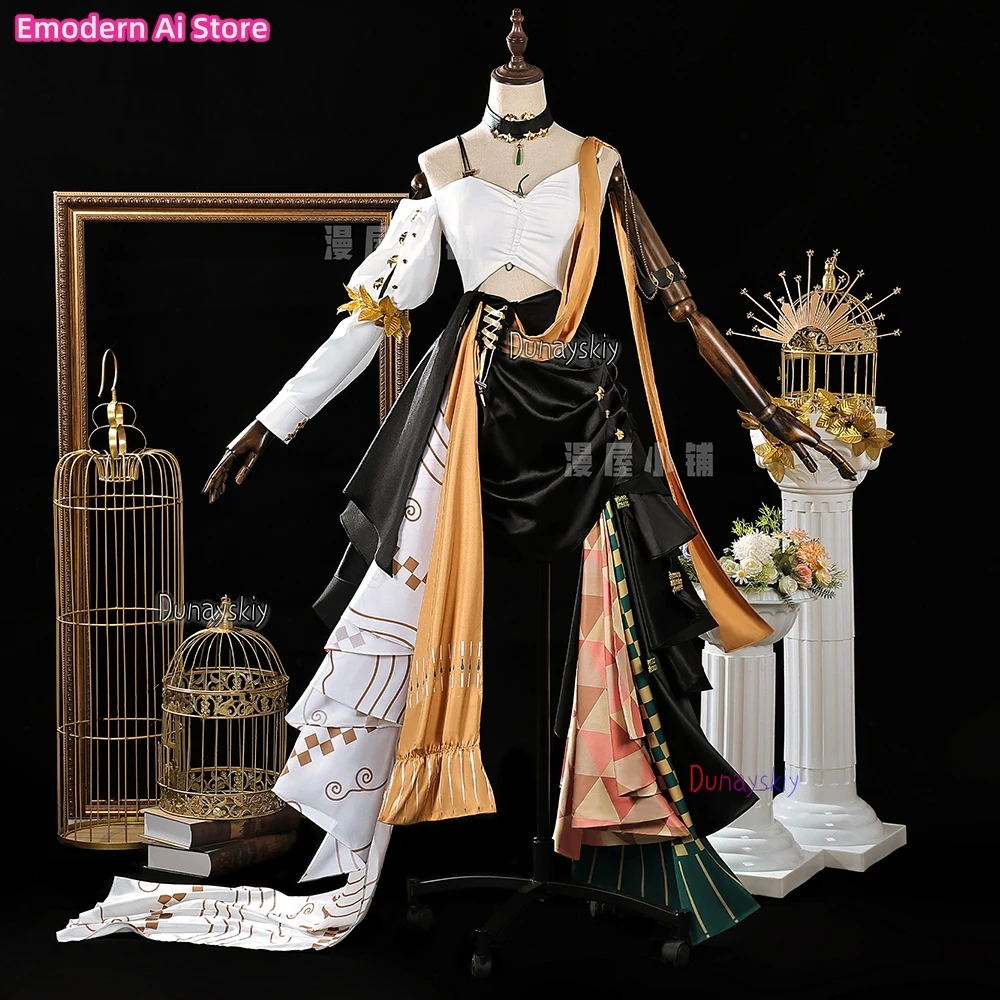 

Muelsyse Cosplay Game Arknights 코스프레 Muelsyse New Skin Long Dress Wig Shoe Suits Halloween Women Uniform For Role-playing