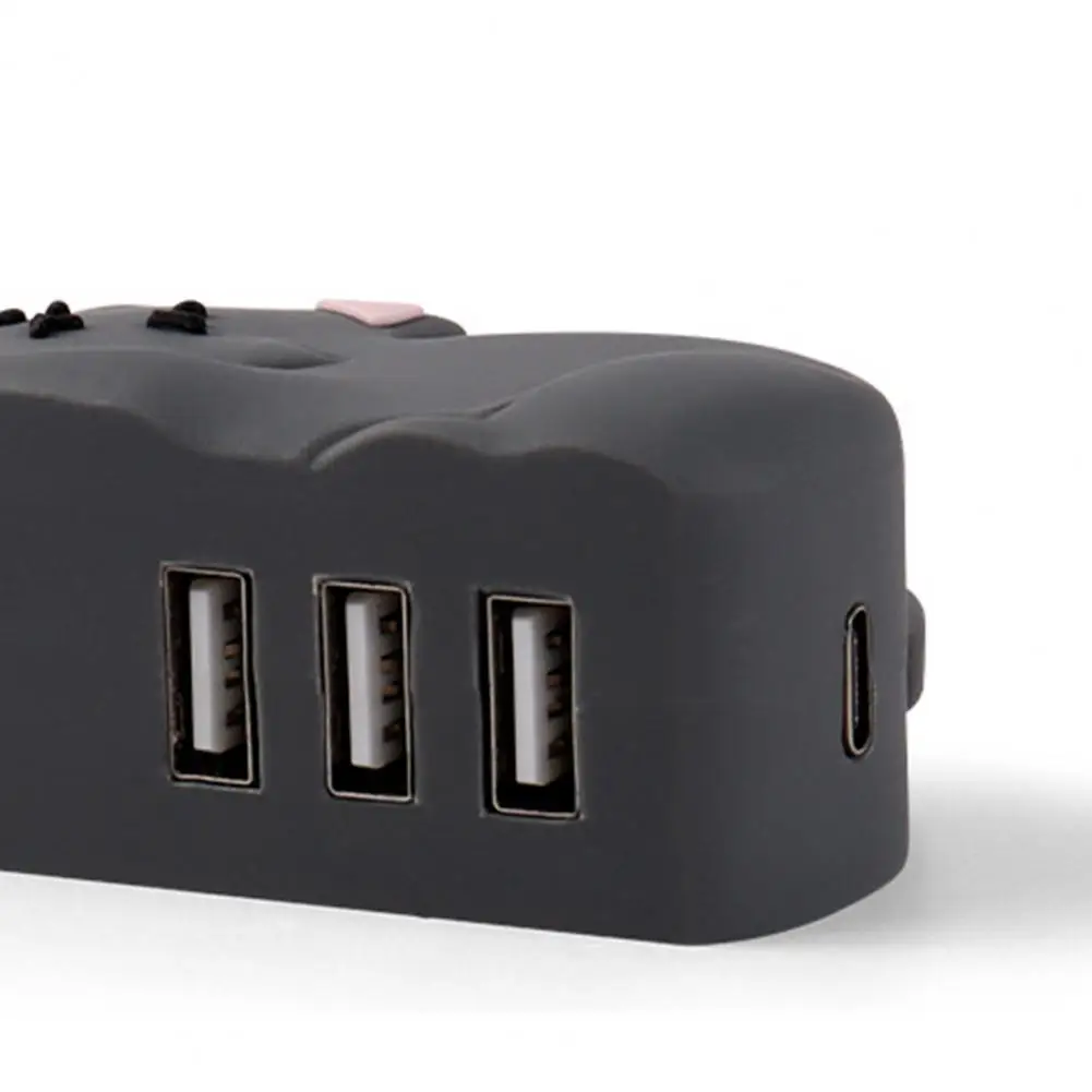 Multiport Usb Hub Black Cat Shape Usb Laptop Docking Station 3-in-1 Multiport Usb 2.0 Hub High-speed Type-c Adapter for Pc
