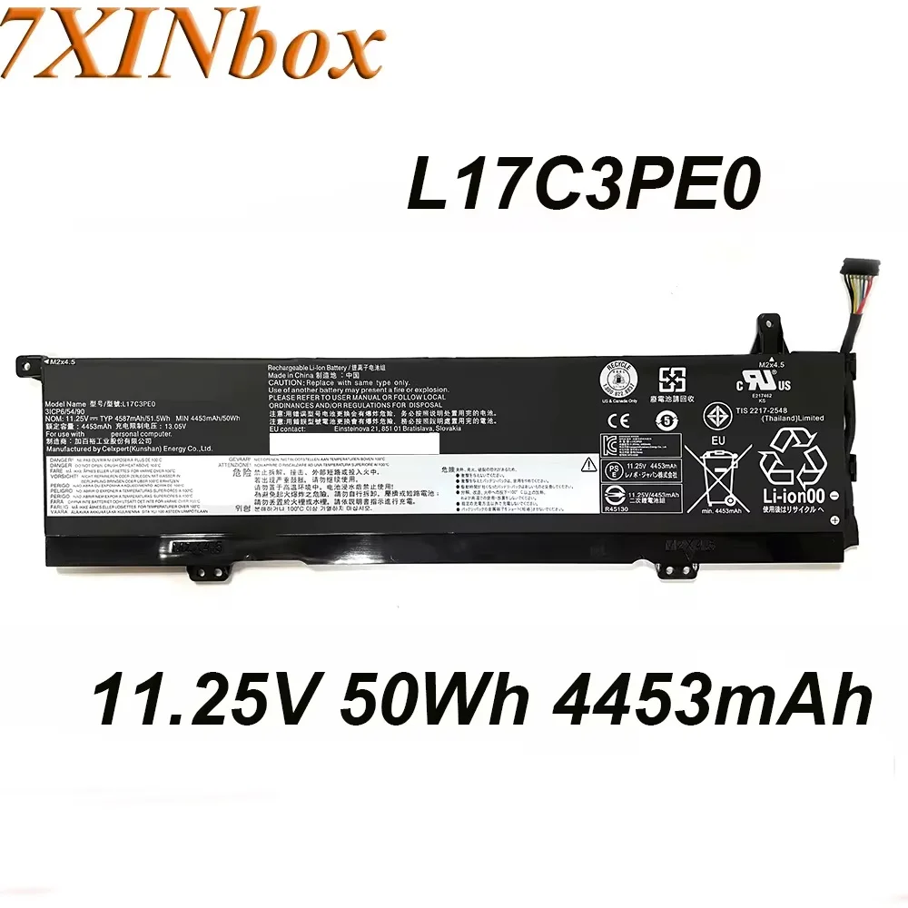 7XINbox L17L3PE0 L17C3PE0 11.25V 50Wh 4453mAh Laptop Battery For Lenovo Yoga 730-13IKB 730-15IKB 730-15ISK 730-15IWL Series