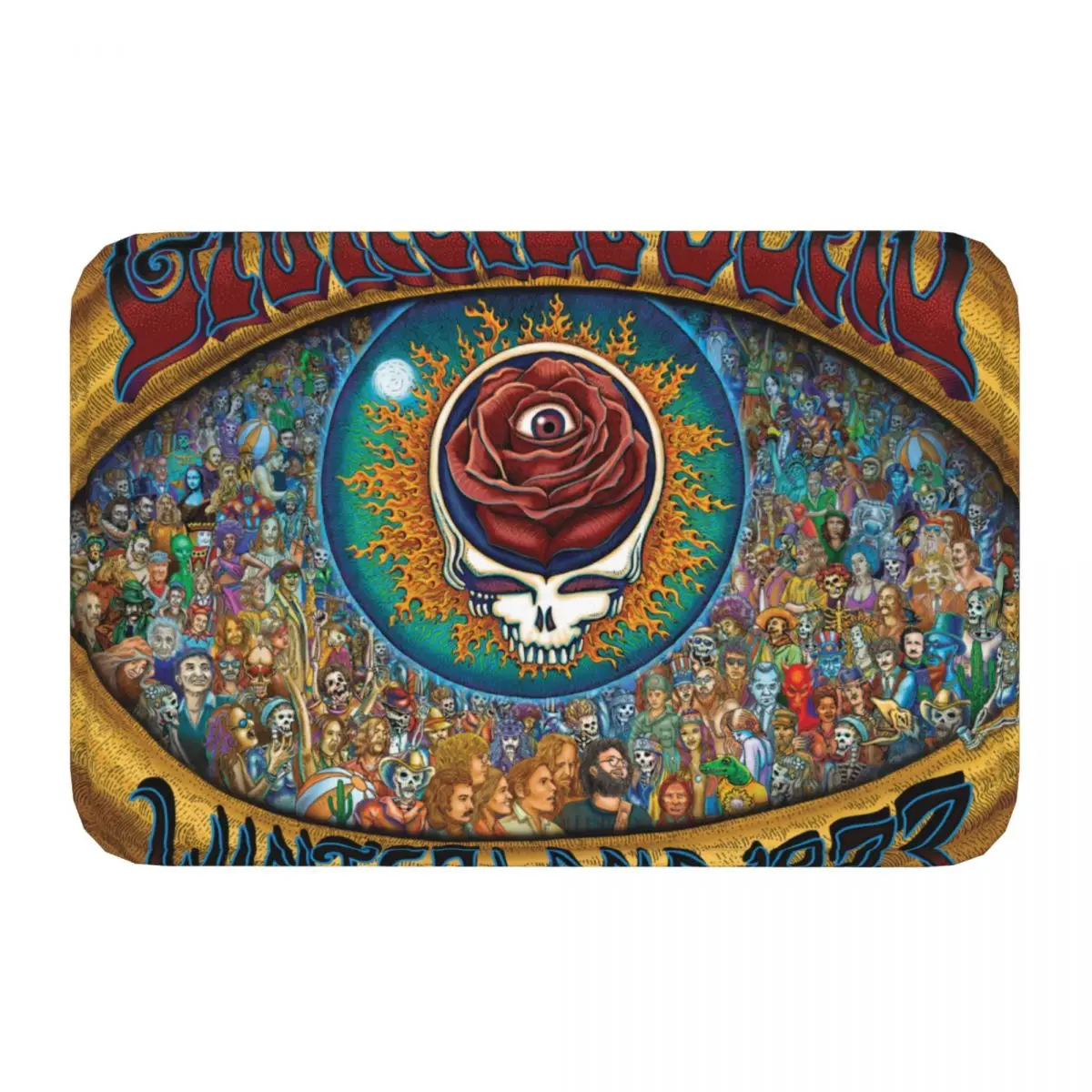 Grateful Dead Team Bedroom Mat Doormat Flannel Carpet Entrance Door Rug Home Decor