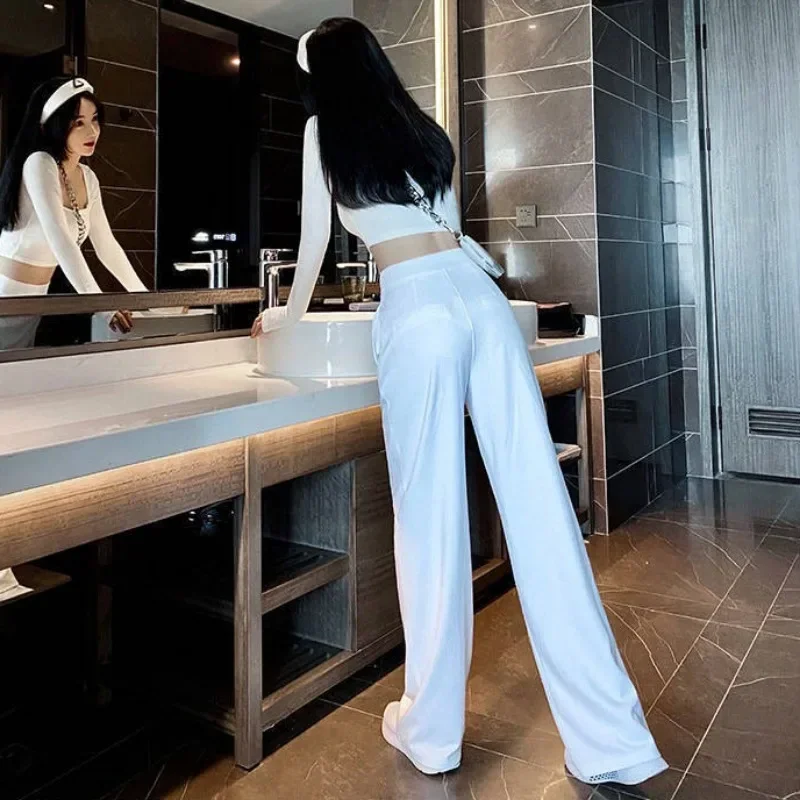 Sexy Y2k Crops T-shirts Women Fake Two Piece American Harajuku Pure Casual Femme Ropa Retro Thin Streetwear Gothic Chic Hotsweet