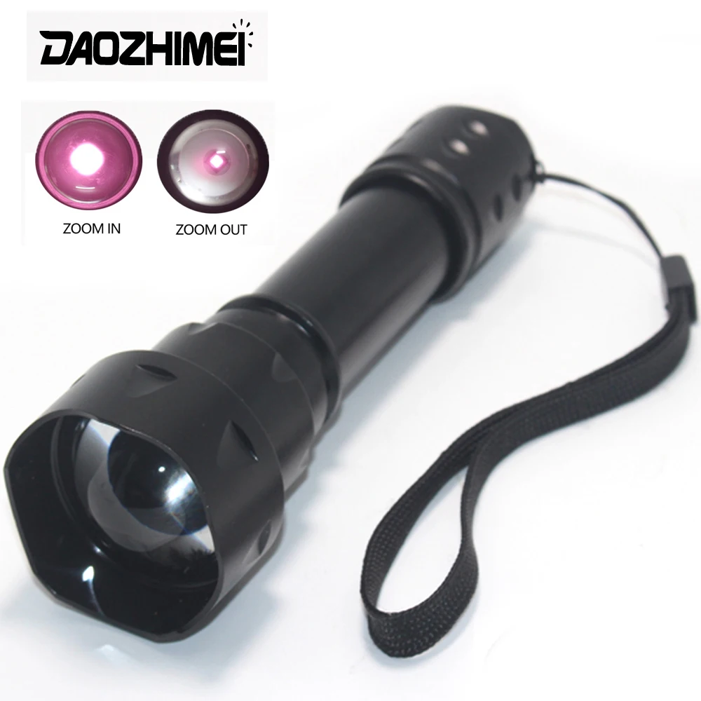 T20 IR Flashlight 850nm Night Vision Zoomable Torch IPX6 Waterproof Outdoor LED Infrared Tactical Hunting Torch